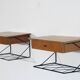 Paire de chevets flottants en teck 1960