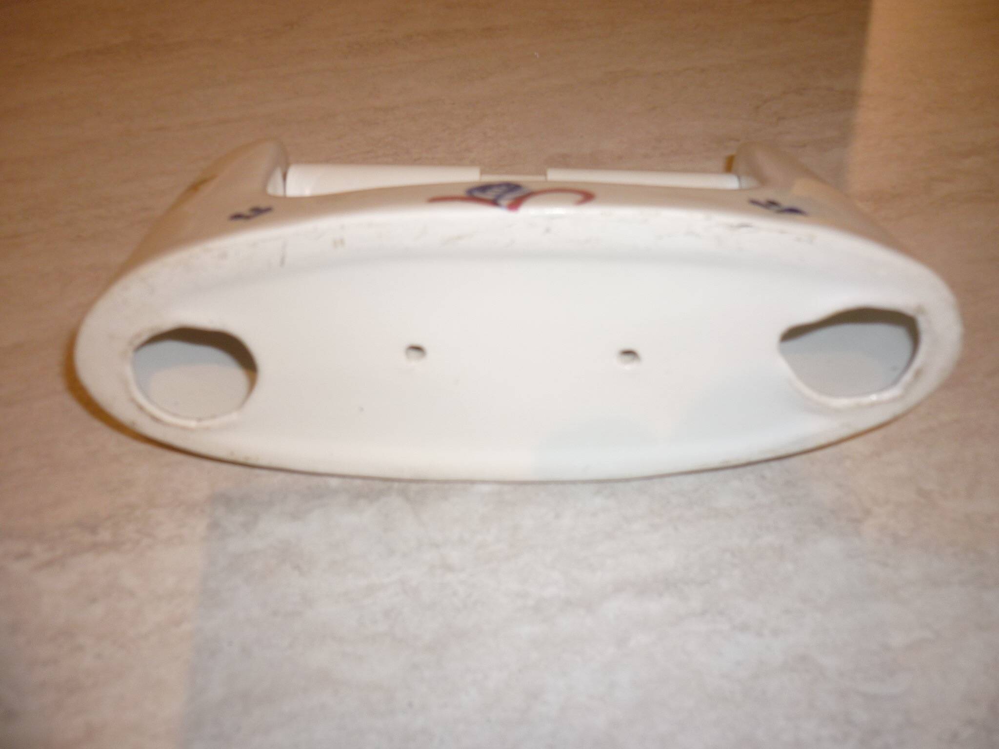 Wall-mounted ceramic toilet paper dispenser