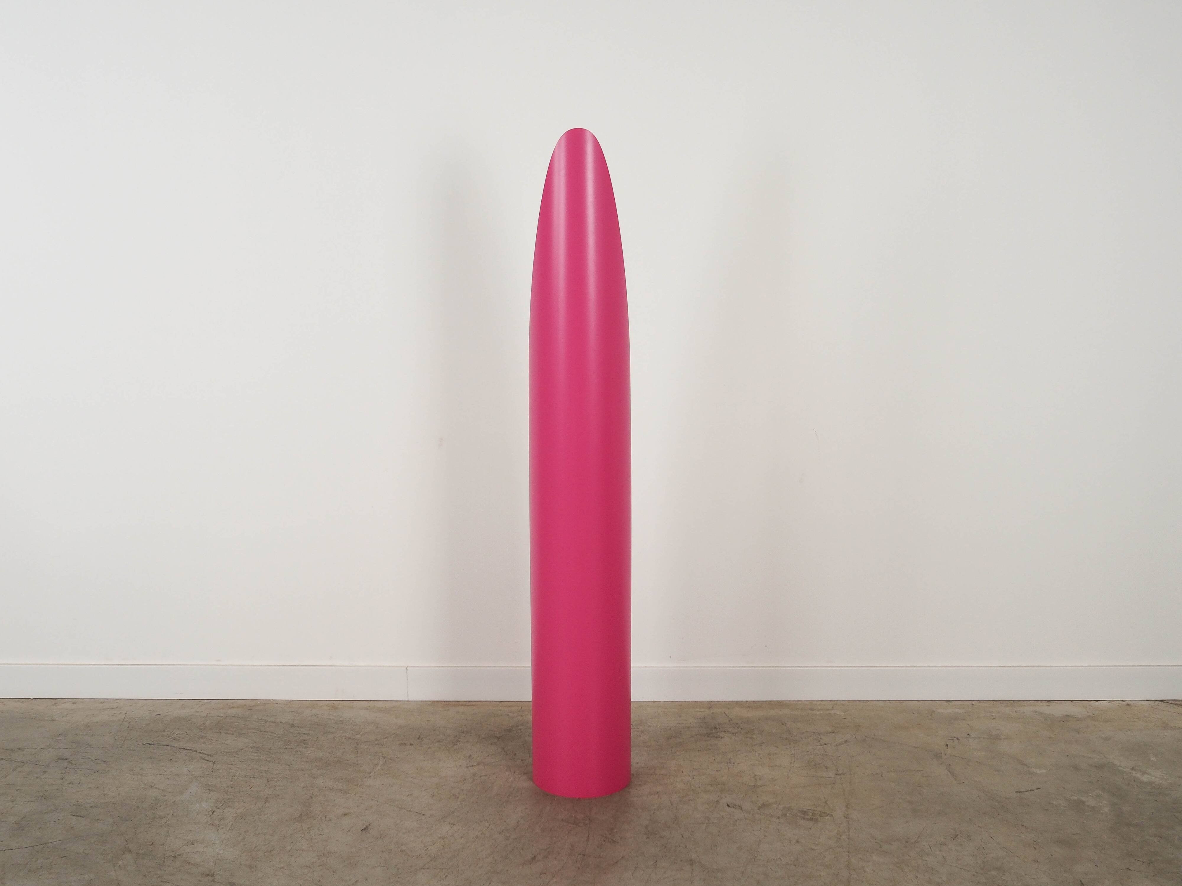 Lipstick mirror, pink, Italian design, 1970s, designer: Rodolfo Bonetto