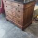 Walnut chest of drawers circa 1880 with marble top