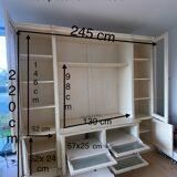 TV-library unit, signed Bernard Siguier, Belle-Hélène collection