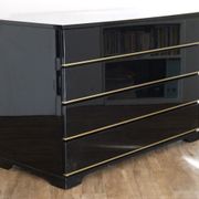 Wooden wooden dresser Laqué de Roche bobois 1970