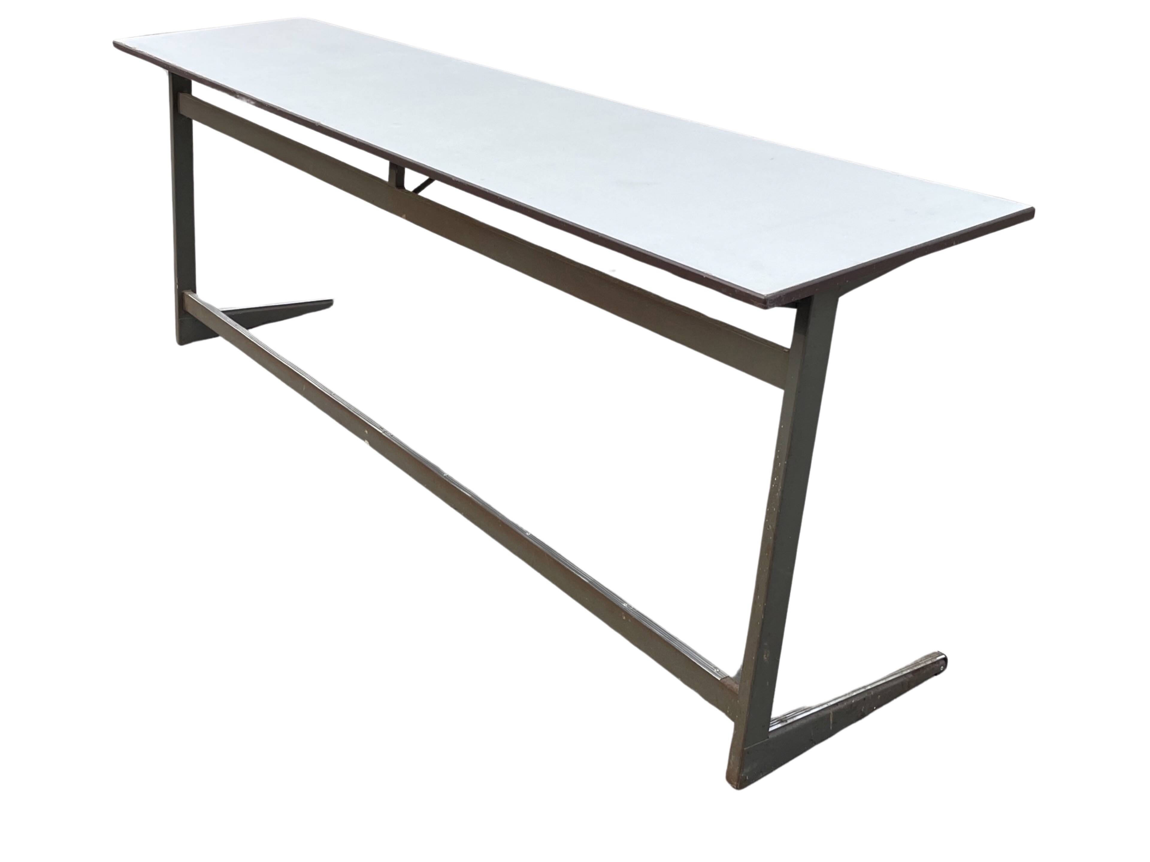XXL industrial desk, minimalist design from the 50s