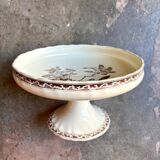 Large Creil & Montereau fruit bowl in brown ironstone