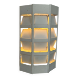 Vintage pendant light by Poul Gernes, matt white lacquered metal, by Poulsen Denmark 1960.