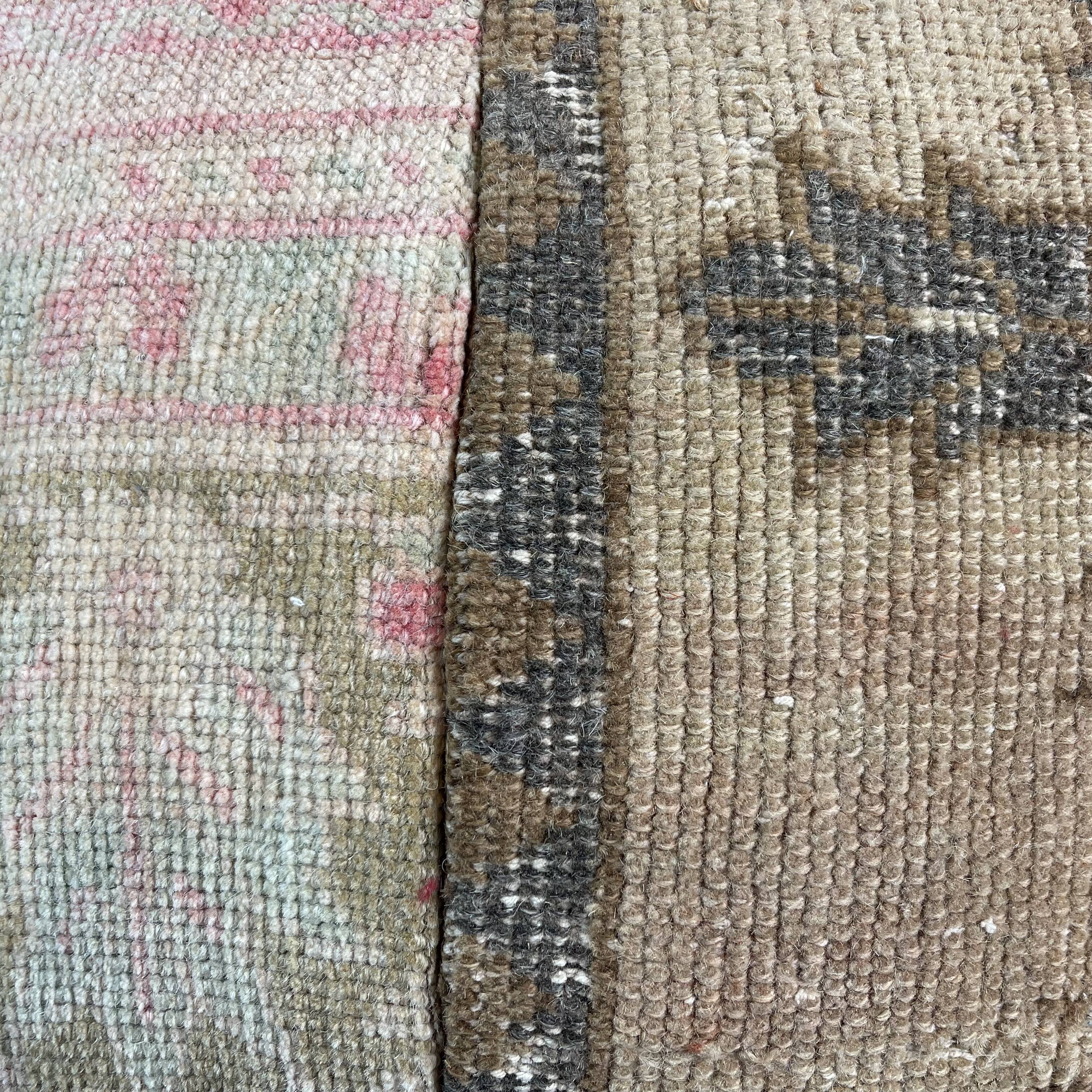 Vintage Turkish Patchwork Rug Cushion Cover 40x40 cm