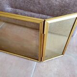 Gold metal fire screen