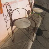 Chaise en fer forgé