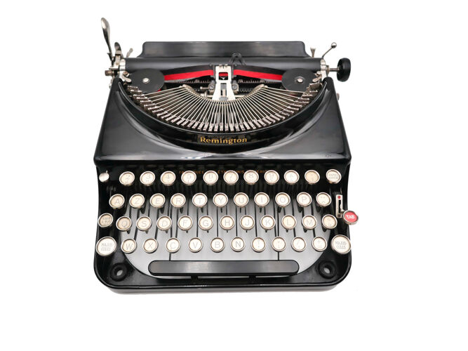 Machine à écrire Remington Portable usa 1930 révisée ruban neuf