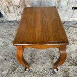 Louis xv style writing table nightstand wood + drawer 19th century walnut vintage