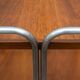 Wooden and chrome-plated metal bar cart, 1950s