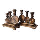 Brutalist turned wood candlestick holders – vintage 50s-60s