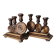Brutalist turned wood candlestick holders – vintage 50s-60s