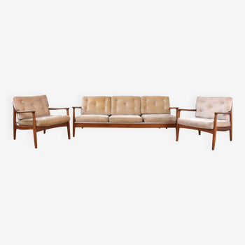 Mid-Century Living Room Set by Eugen Schmidt for Soloform, 1960s, Set of 3