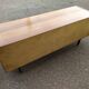 Vintage sideboard in wood, metal foot, 6 drawers