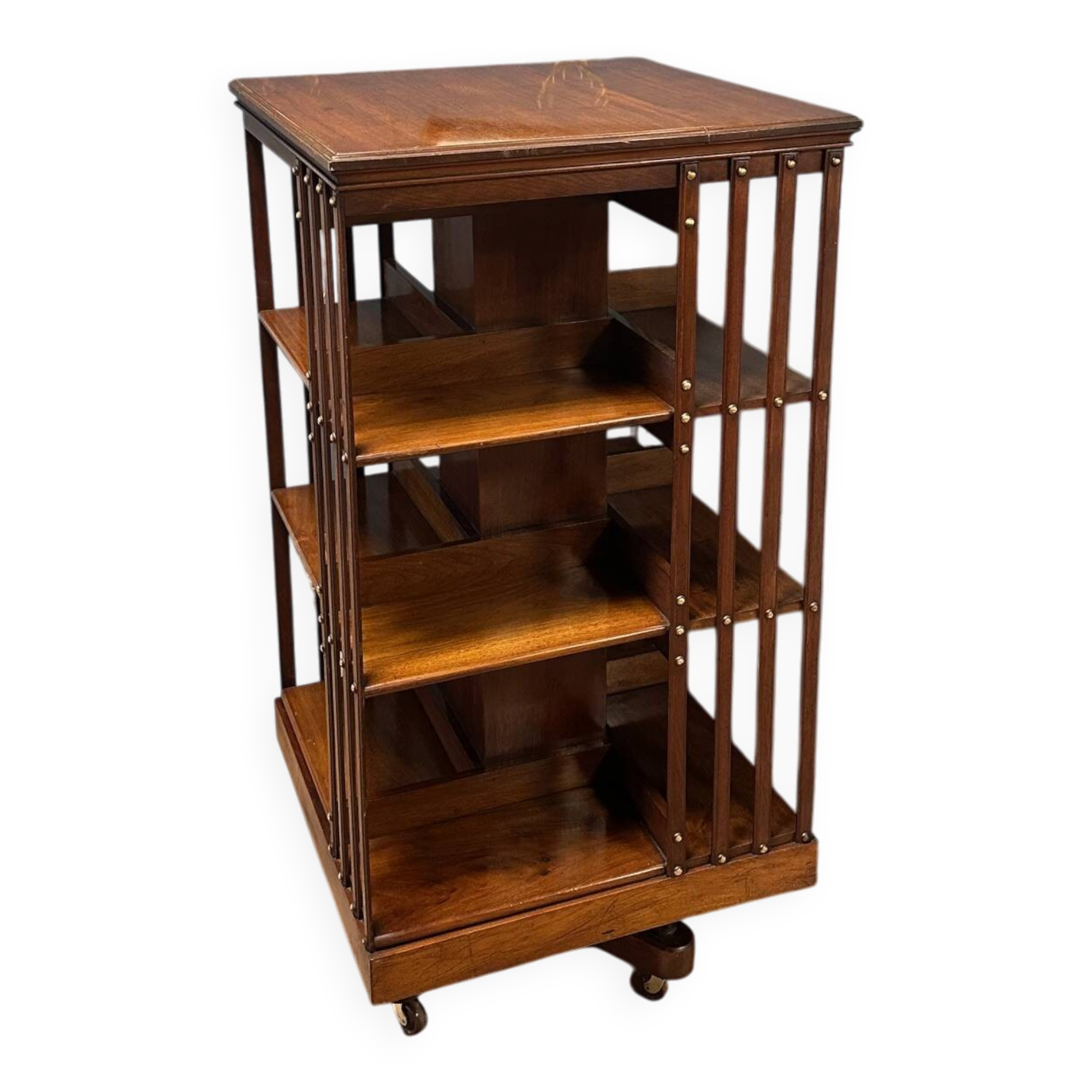 Large antique revolving bookcase