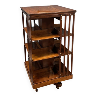 Large antique revolving bookcase
