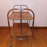 Vintage rolling and folding service in chrome-plated metal