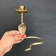 Brass candle holder in the shape of cobra -snake