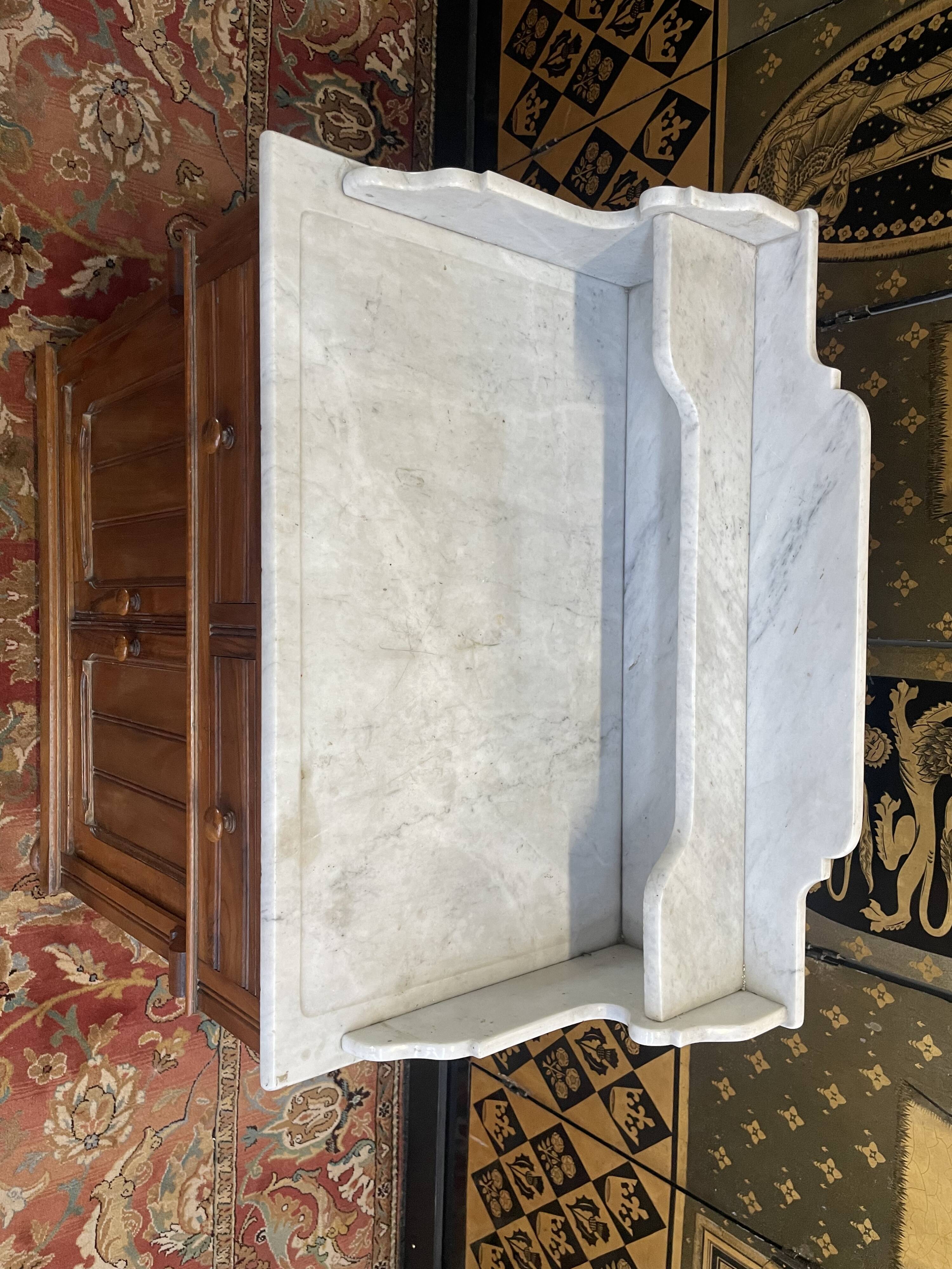 Bathroom furniture - Walnut and marble dressing table
