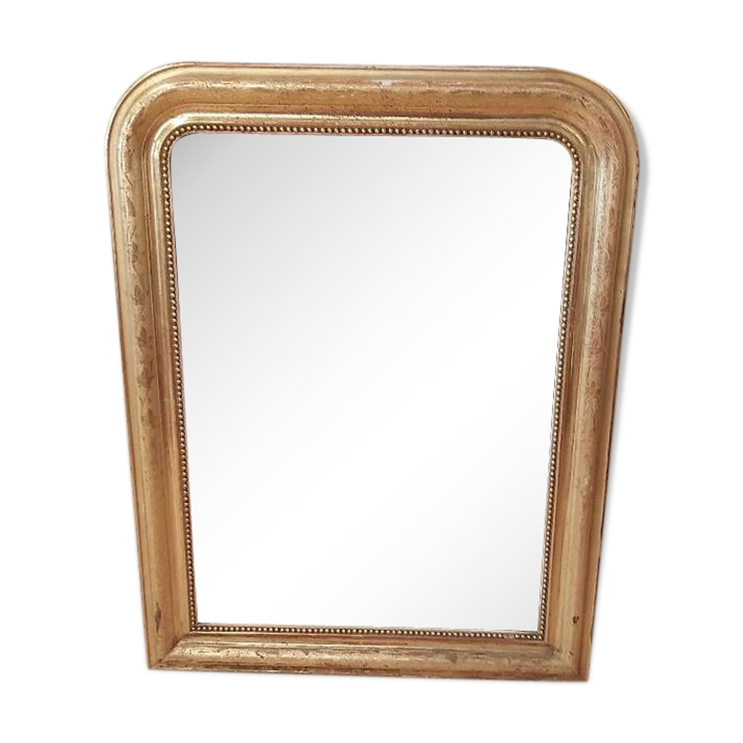 Golden Louis Philippe mirror with golden leafy