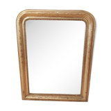 Golden Louis Philippe mirror with golden leafy
