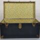 Old black trunk and brass
