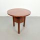 Dutch Art Deco Modernist Round Oak Side Table, 1930s