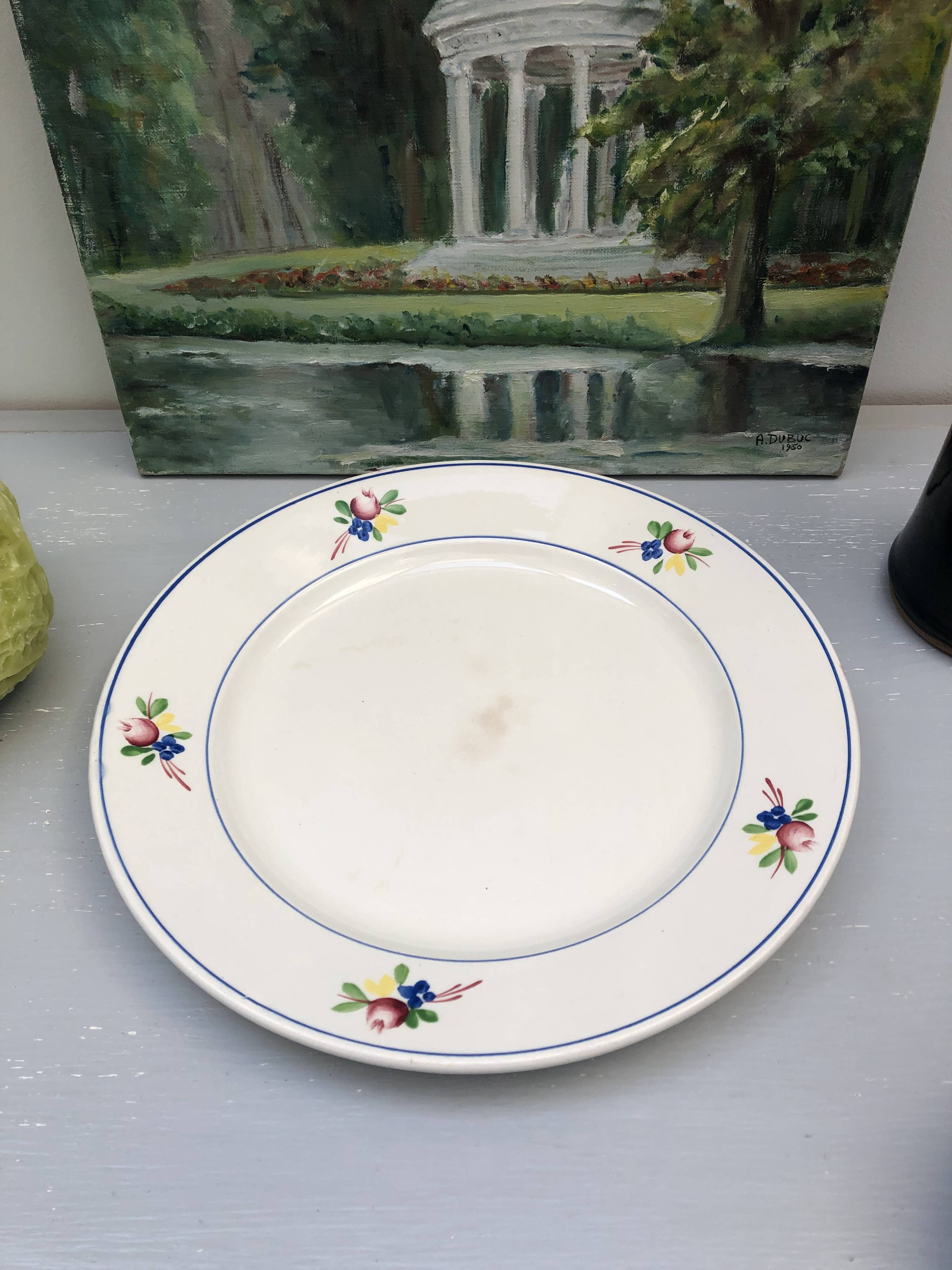 Large GIEN dish stamped FRANCE nice number 35