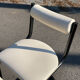 Paire de chaises hautes 1980 cuir et métal