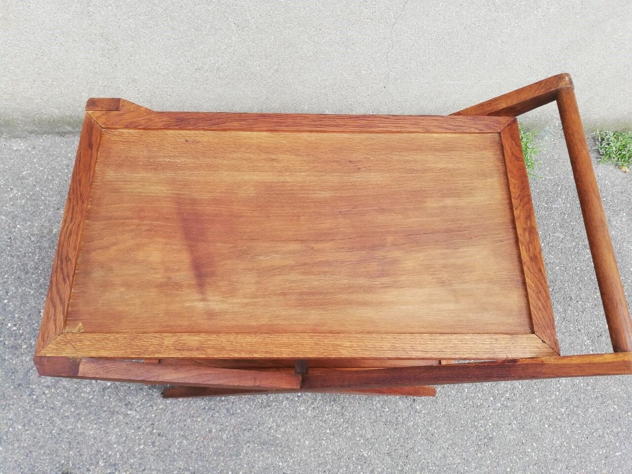 Solid oak serving table 1950s