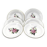 6 assiettes creuses en faïence • L'Amandinoise • Circa 1950