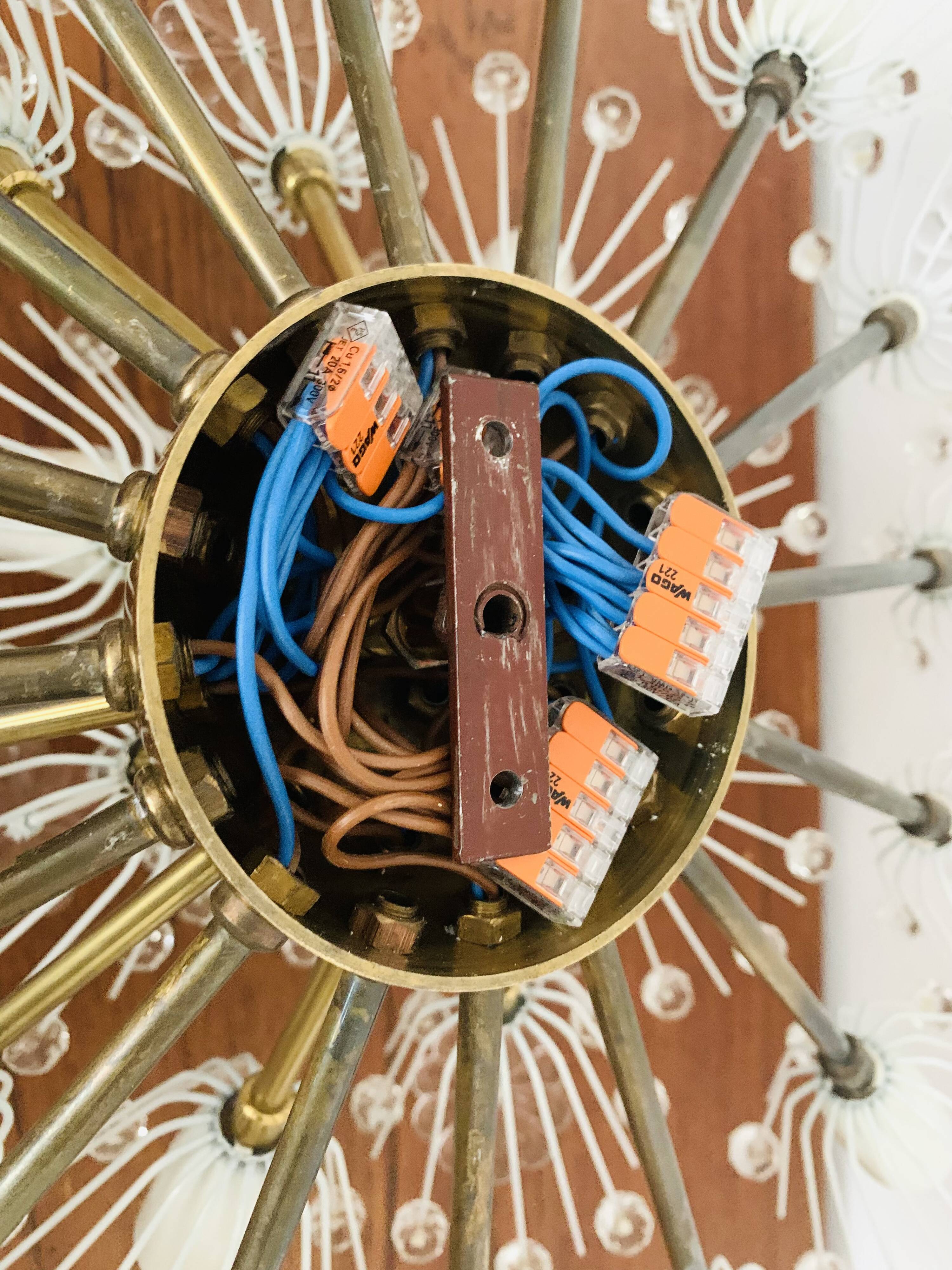 XXL Austrian Dandelion Wall or Ceiling Lamp by Emil Stejnar for Rupert Niko