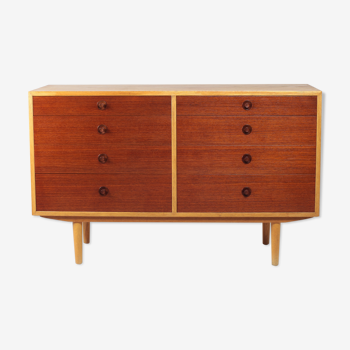 Borge Mogensen double teak and oak dresser for Karl Andersson's Brabohag Denmark 1960's