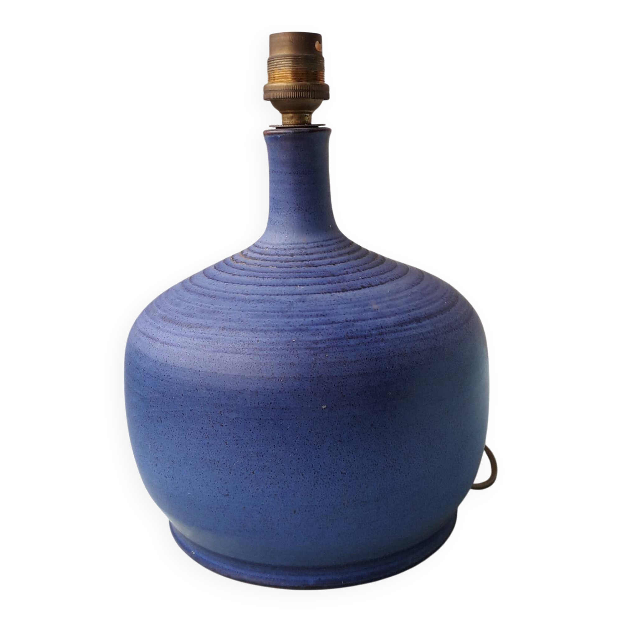 Blue ceramic lamp base Ludovic