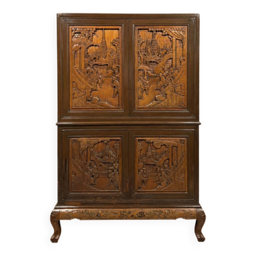 Rotating cabinet in camphor wood – around 1950