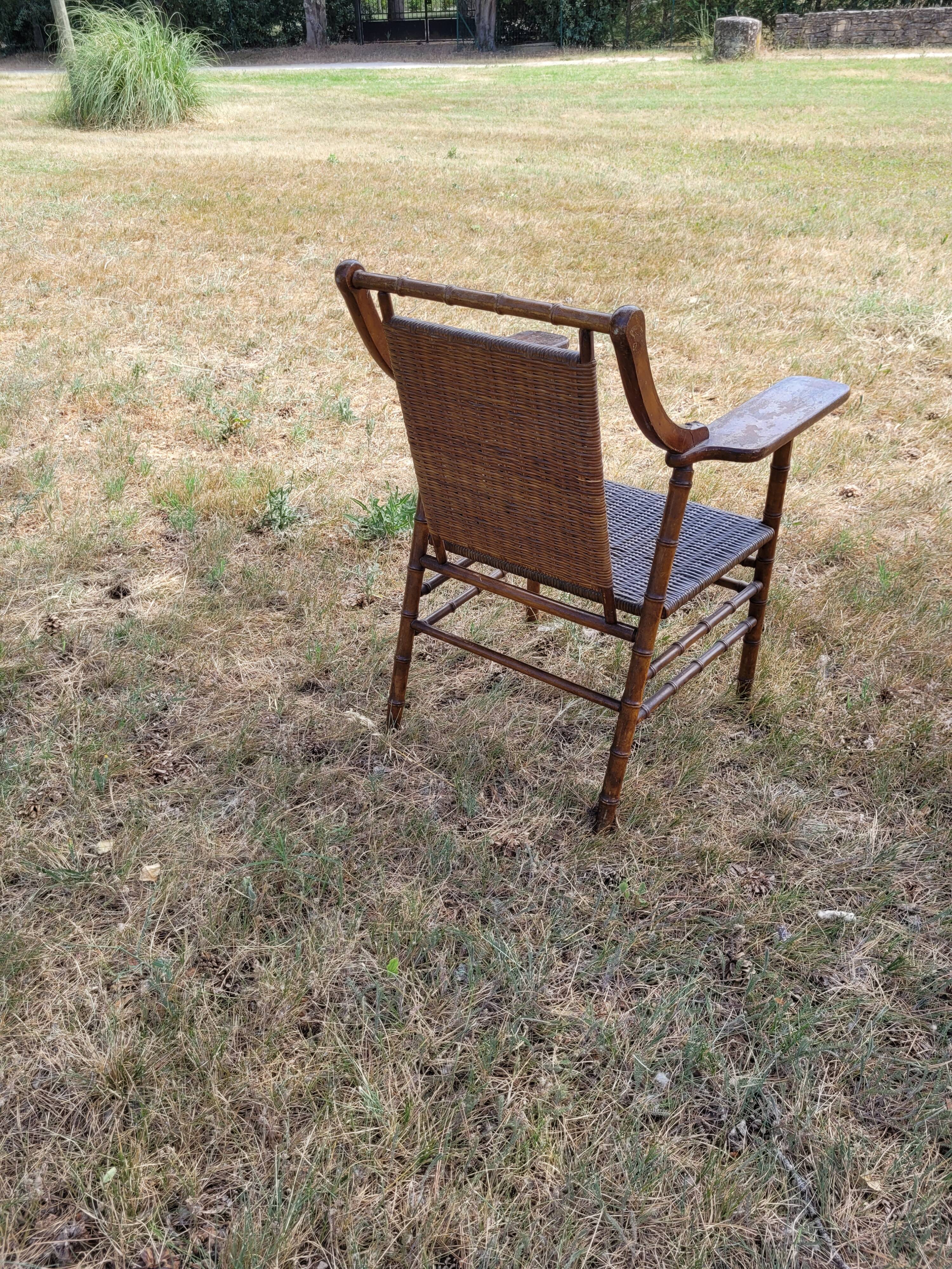 2 vintage rattan armchairs