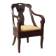 Restoration style walnut armchair from the 19th century
