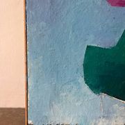 Portrait of a woman, modern abstract, oil on canvas signed 1992.