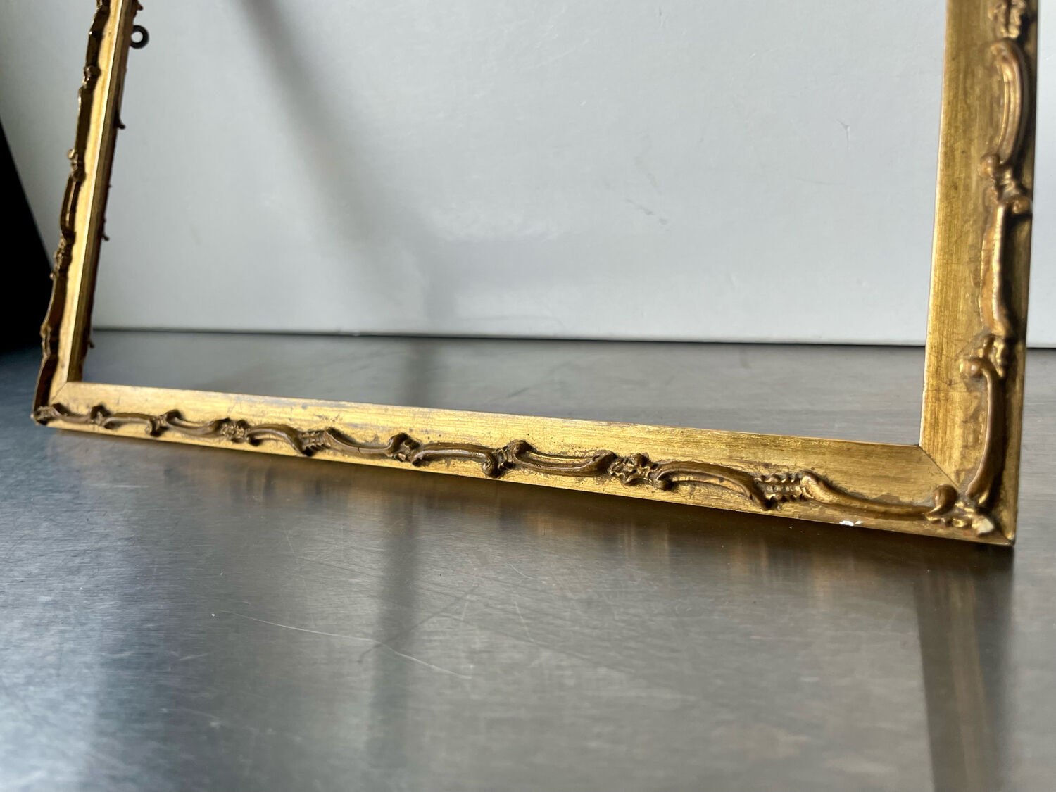 Antique art nouveau frame gilded wood measurements 25.5 cm x 19.5 cm