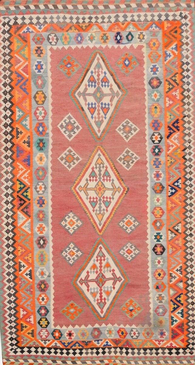 Oriental kilim rug Shiraz Gashgai antique: 1.50 x 3.50 metres