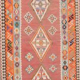 Oriental kilim rug Shiraz Gashgai antique: 1.50 x 3.50 metres