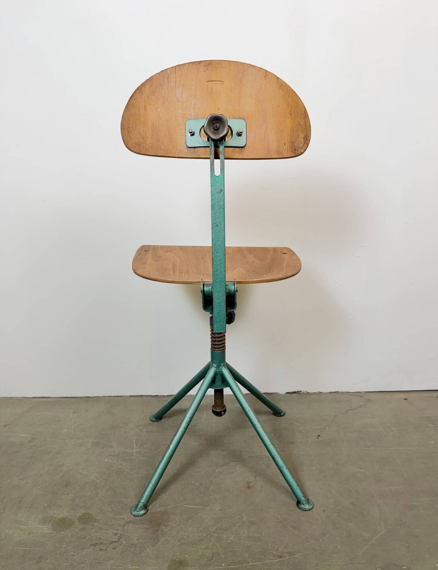 Dark Green Industrial Workshop Chair, 1950s