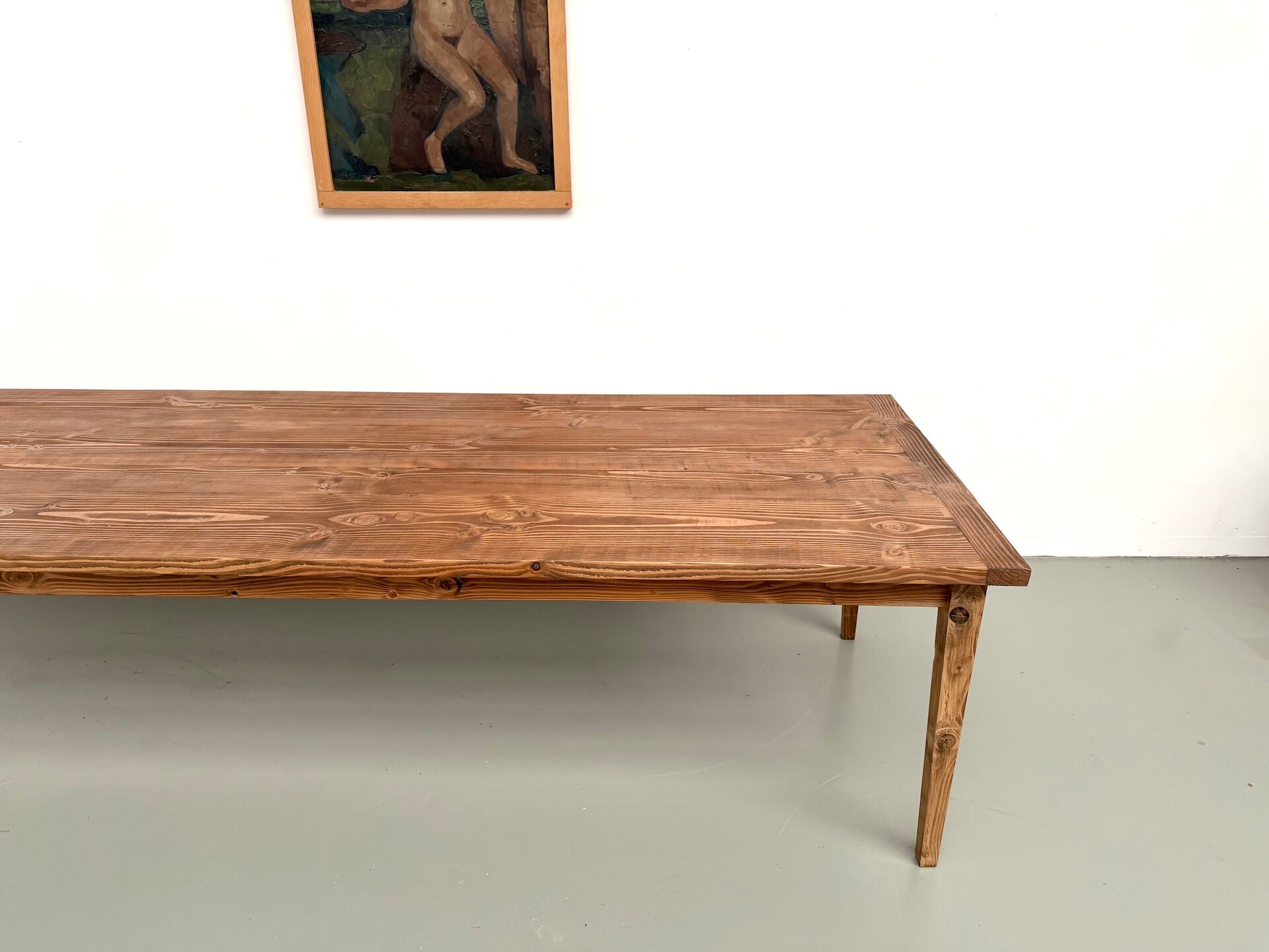 XXL table in solid pine, circa 1970