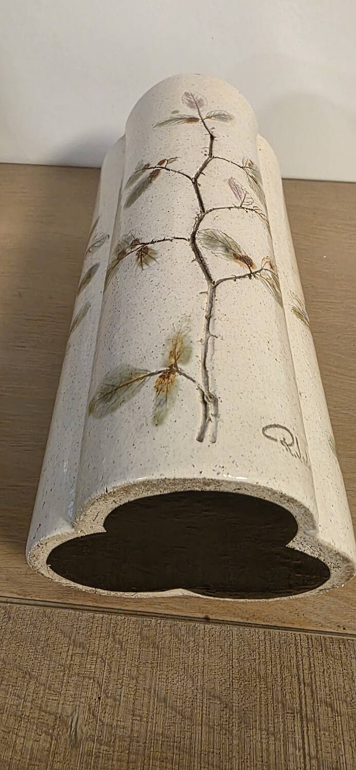 Large Trilobed Vase "Clover" Vallauris vintage - Raymonde Le Duc