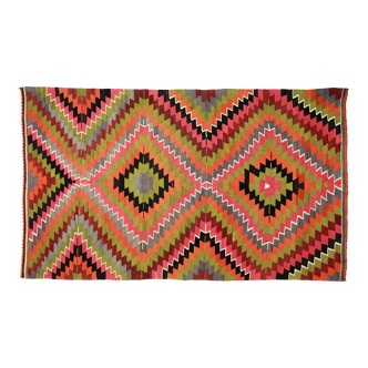 Anatolian handmade kilim rug 282 cm x 175 cm