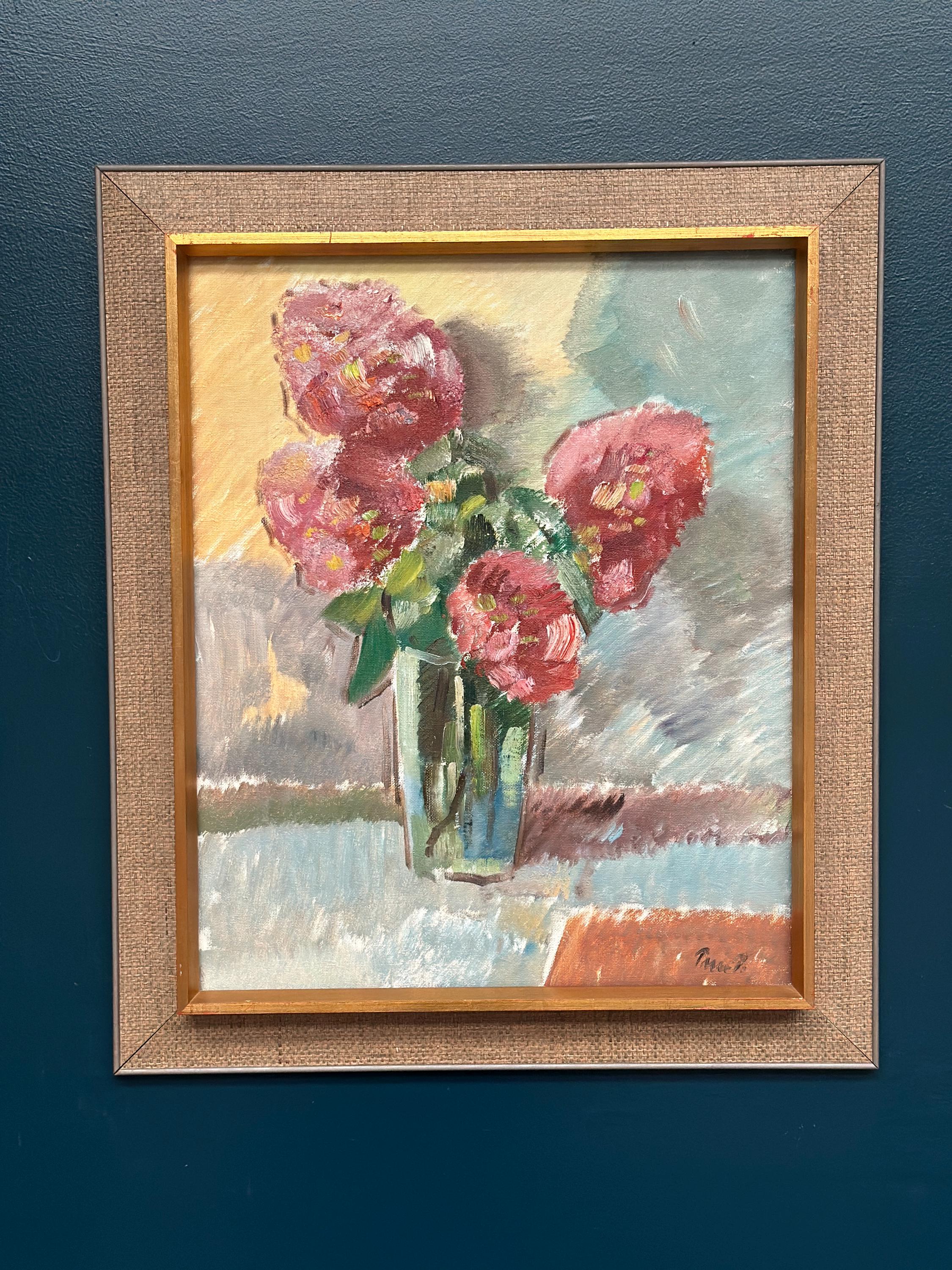 Original Swedish Oil On Canvas – “Bloomer” By Ture Peterson
