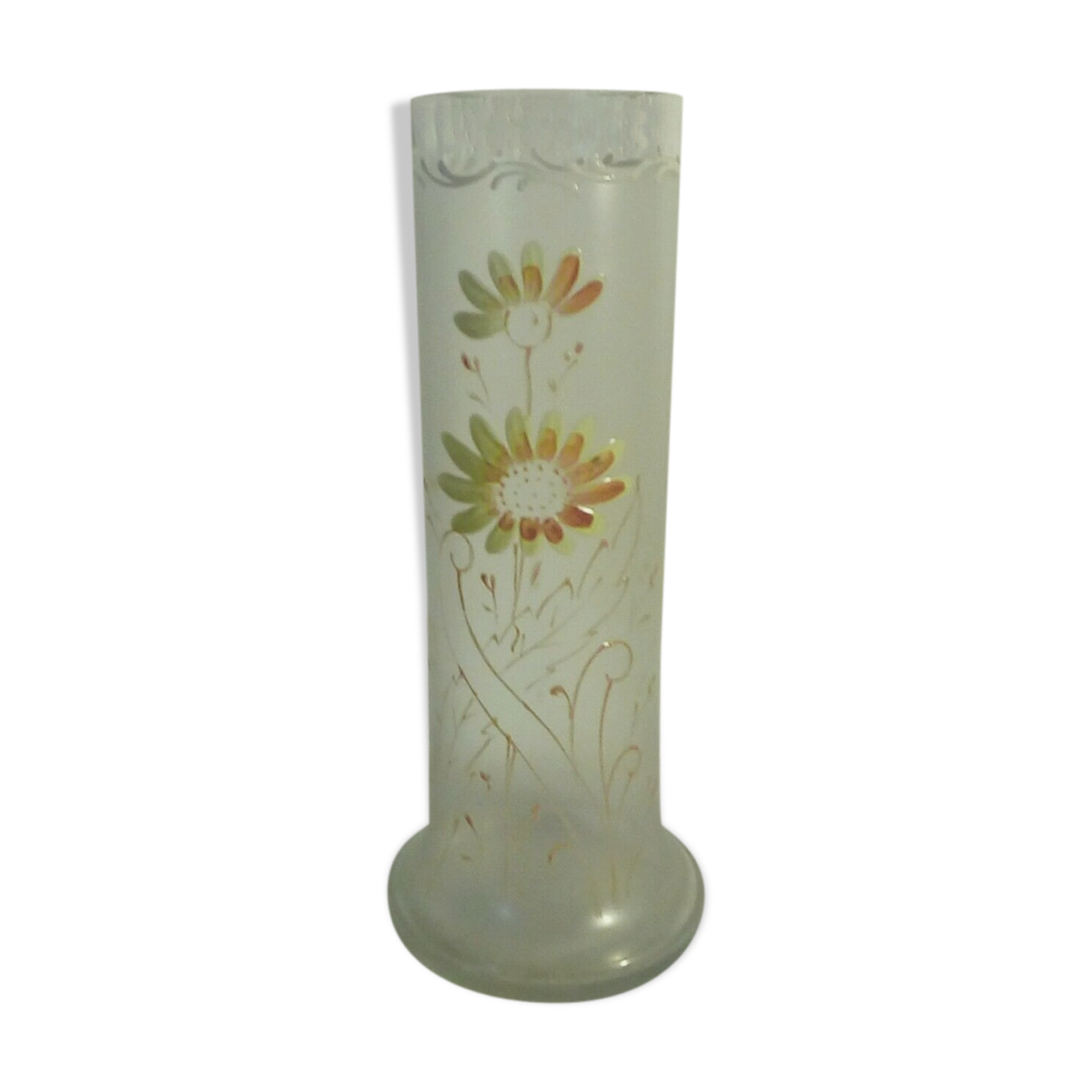 Emaille glass vase