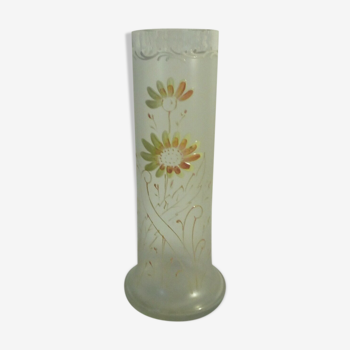 Emaille glass vase