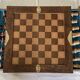 Wooden chess set from the 1960s, dimensions: length - 47.5 cm -